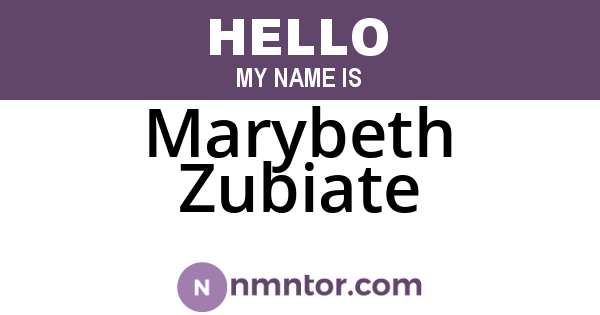 Marybeth Zubiate