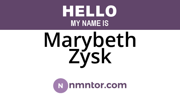 Marybeth Zysk