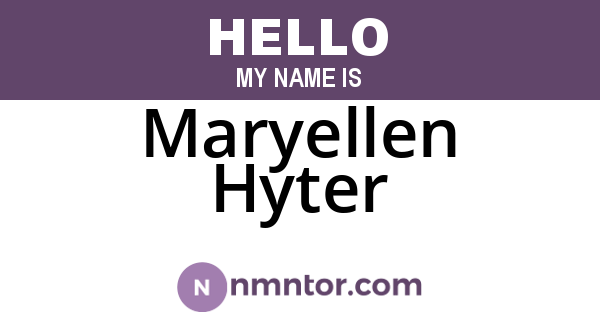 Maryellen Hyter