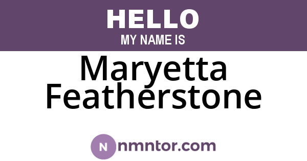 Maryetta Featherstone