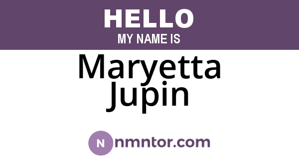 Maryetta Jupin