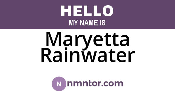 Maryetta Rainwater