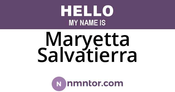 Maryetta Salvatierra