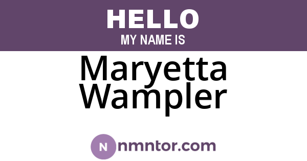 Maryetta Wampler