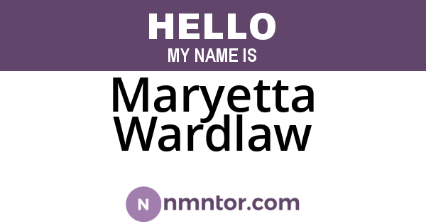 Maryetta Wardlaw