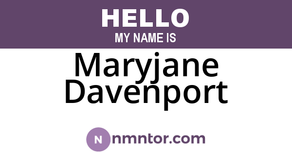 Maryjane Davenport