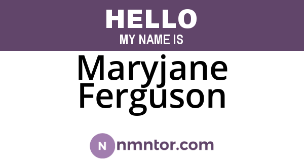 Maryjane Ferguson
