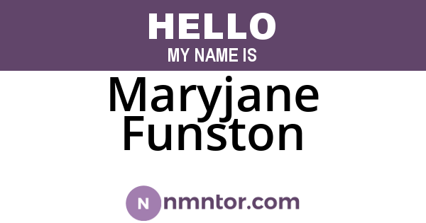Maryjane Funston