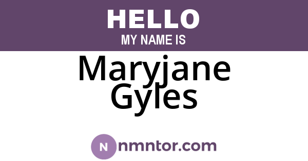 Maryjane Gyles