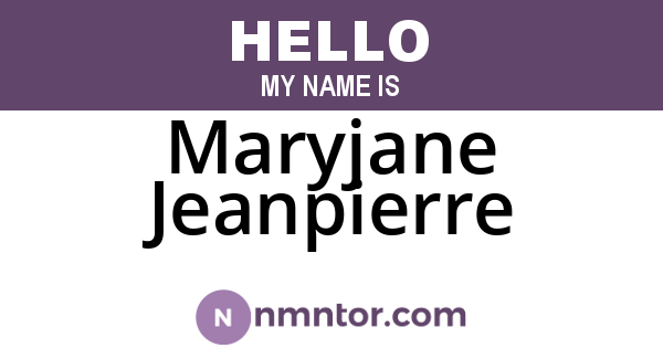 Maryjane Jeanpierre