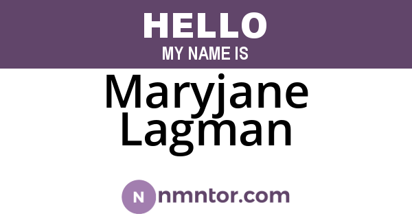 Maryjane Lagman