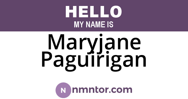 Maryjane Paguirigan