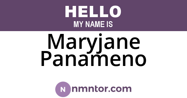 Maryjane Panameno