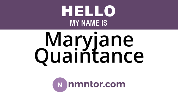 Maryjane Quaintance