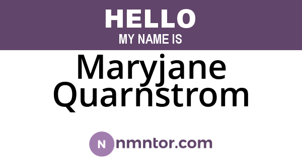 Maryjane Quarnstrom