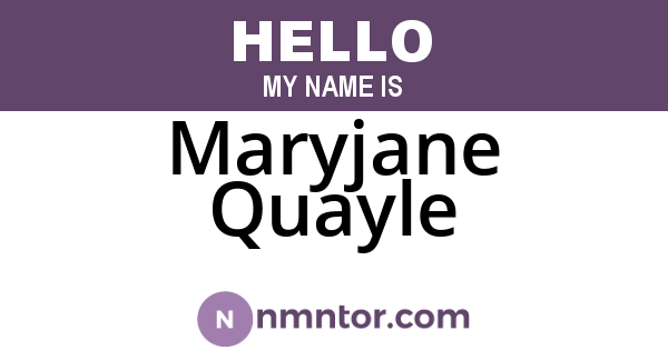 Maryjane Quayle