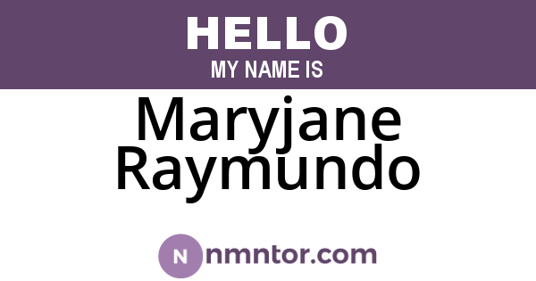Maryjane Raymundo