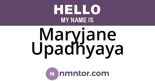 Maryjane Upadhyaya