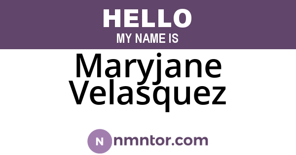 Maryjane Velasquez