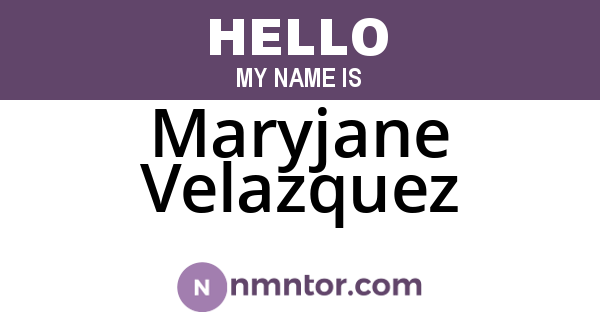 Maryjane Velazquez
