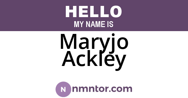 Maryjo Ackley