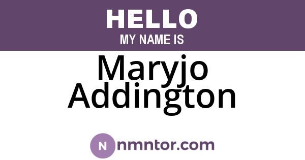 Maryjo Addington