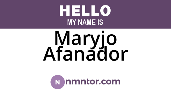 Maryjo Afanador