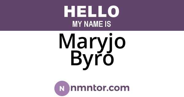 Maryjo Byro