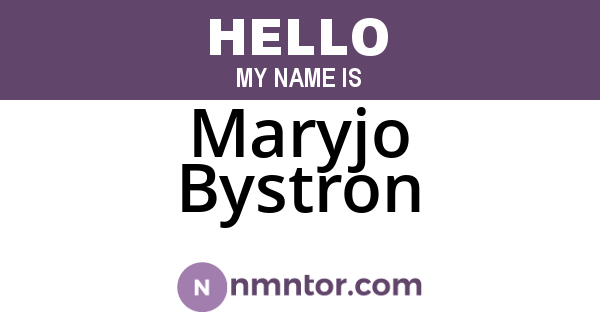 Maryjo Bystron