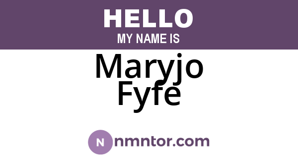 Maryjo Fyfe