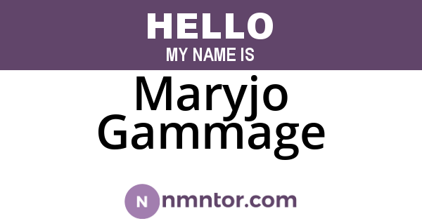 Maryjo Gammage