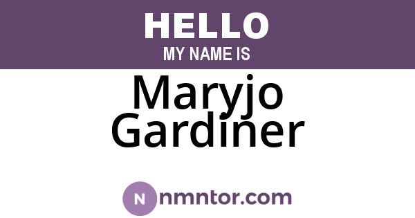 Maryjo Gardiner