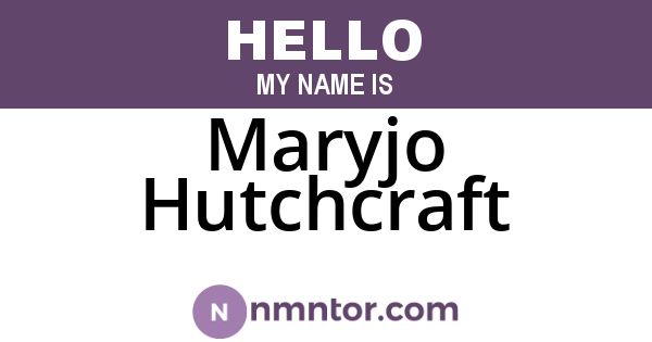 Maryjo Hutchcraft
