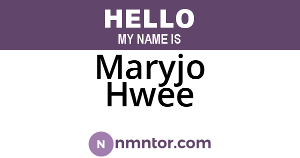Maryjo Hwee