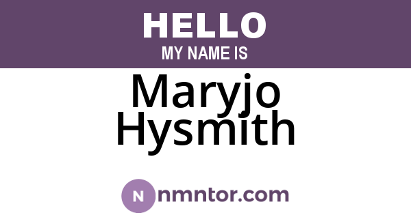 Maryjo Hysmith