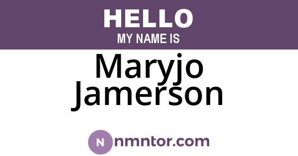 Maryjo Jamerson