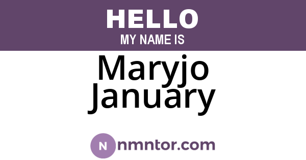 Maryjo January
