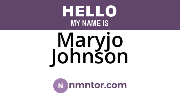 Maryjo Johnson