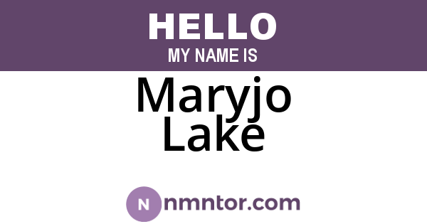 Maryjo Lake