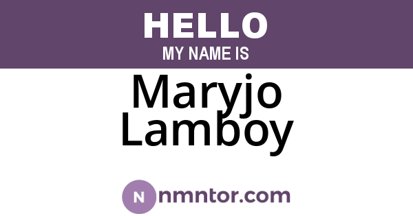 Maryjo Lamboy
