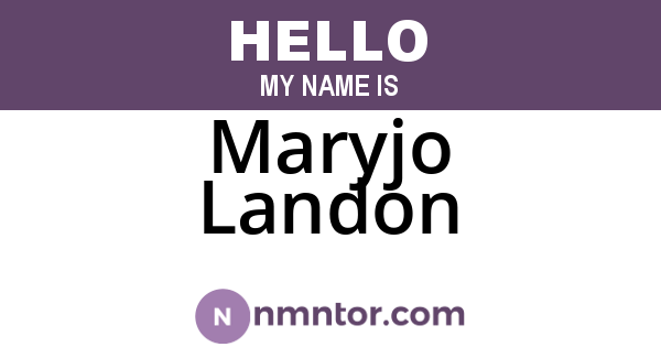 Maryjo Landon