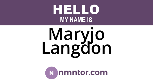 Maryjo Langdon