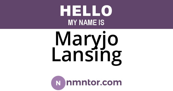 Maryjo Lansing