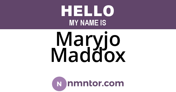 Maryjo Maddox