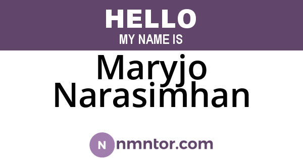 Maryjo Narasimhan