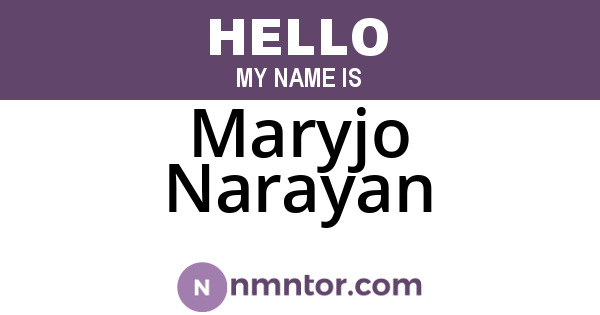 Maryjo Narayan