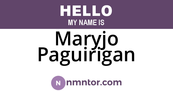 Maryjo Paguirigan