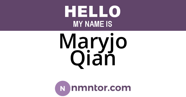 Maryjo Qian