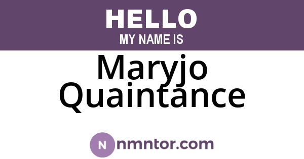 Maryjo Quaintance