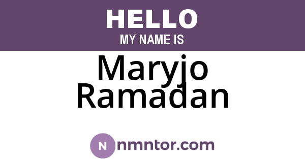 Maryjo Ramadan